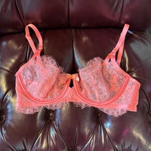 Victoria's Secret Very Sexy Unlined Demi Coral Lace Bra